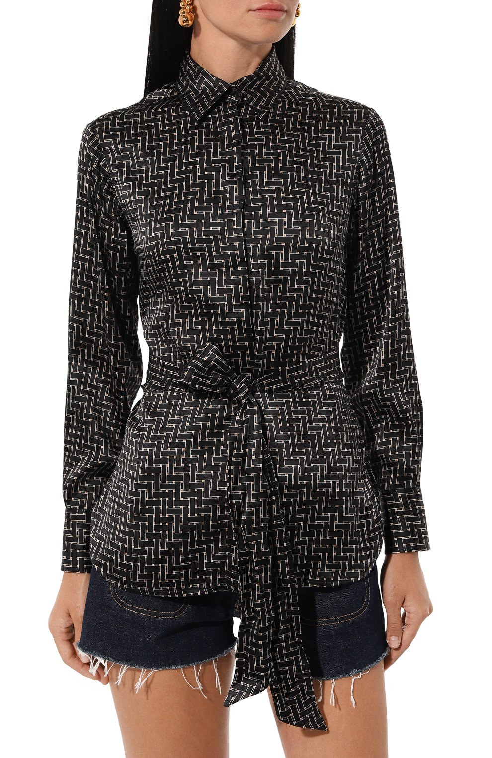 Шелковая блузка KITON, арт. D48407K0561E05, фото 3