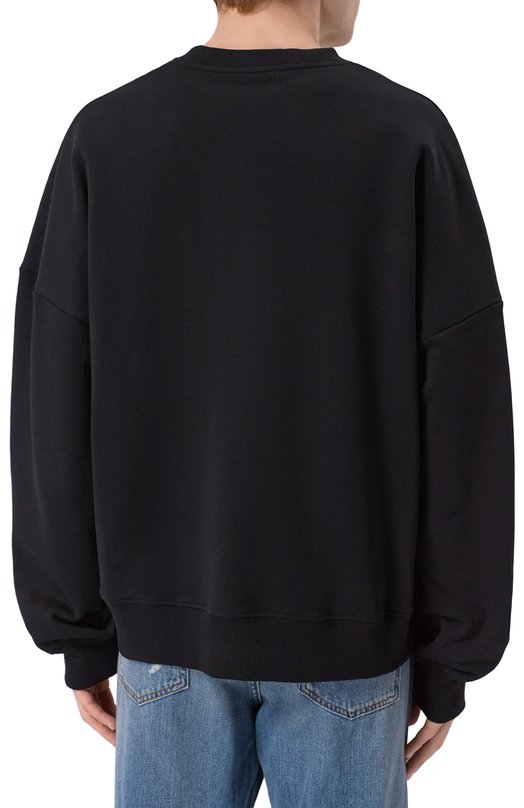 Хлопковый свитшот Balmain GH1JS191/GF46 Чёрный  GH1JS191/GF46 Фото 4