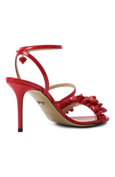 Кожаные босоножки puffy heart 85 MACH & MACH, арт. SS25-S0895-85-PAT-RED, фото 5