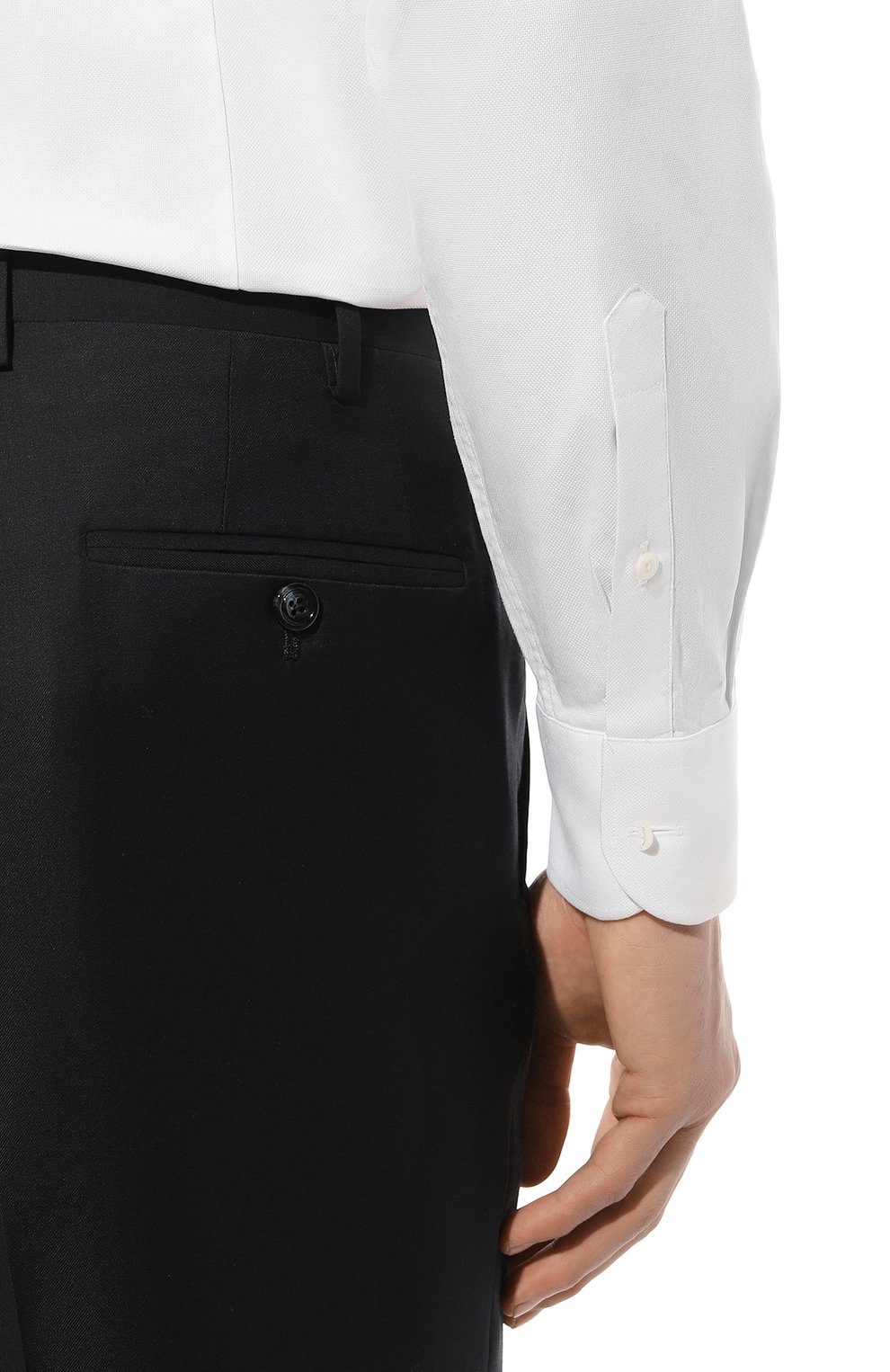 Хлопковая сорочка CORNELIANI белого цвета по цене 56600 руб., арт. 94P100-9411700, фото 6 Хлопковая сорочка CORNELIANI, арт. 94P100-9411700, фото 6