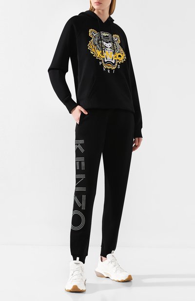 Хлопковые джоггеры KENZO черного цвета по цене 37750 руб., арт. F962PA722953, фото 2 Хлопковые джоггеры KENZO, арт. F962PA722953, фото 2