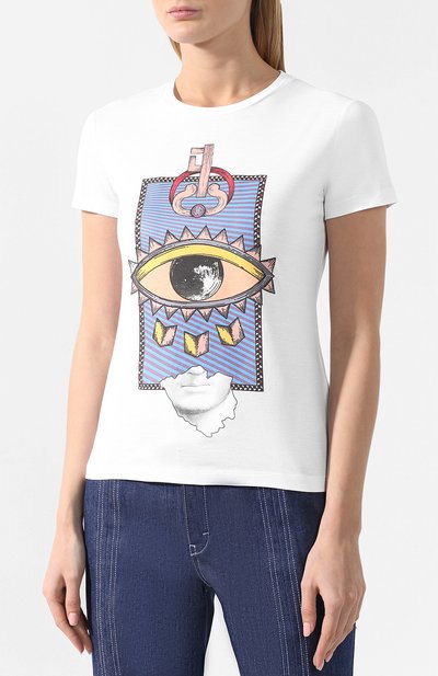 Хлопковая футболка ROBERTO CAVALLI, арт. IQT663/JD060, фото 3