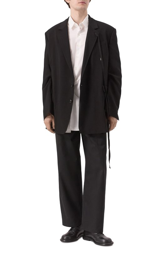Пиджак из вискозы Ann Demeulemeester B0012470/FA558 Чёрный  B0012470/FA558 Фото 2