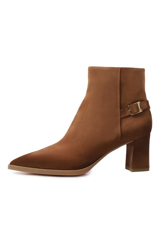 Замшевые ботильоны Santoni WTEG71846PC4NAEA Коричневый  WTEG71846PC4NAEA Фото 4