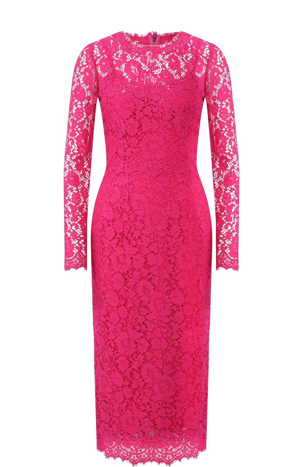 Кружевное платье-миди с круглым вырезом DOLCE & GABBANA, арт. F69Q7T/HLMHW, фото 1