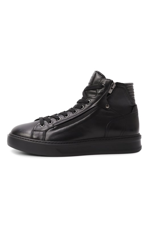 Кожаные кеды Rainier Fabi FU0364/NAPPA BAR0N Чёрный  FU0364/NAPPA BAR0N Фото 4