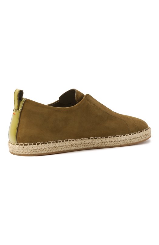 Замшевые эспадрильи Cleanic Santoni MBCG22091PBTTAYX Хаки  MBCG22091PBTTAYX Фото 5