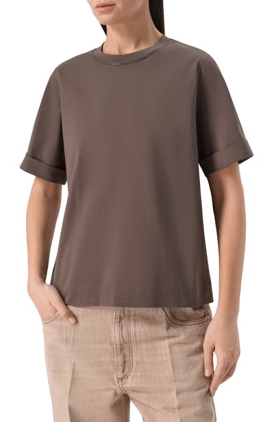 Хлопковая футболка BRUNELLO CUCINELLI, арт. M0T81BZ100, фото 3