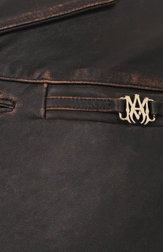 Кожаная куртка Amiri AMLTJT1004 Коричневый  AMLTJT1004 Фото 6