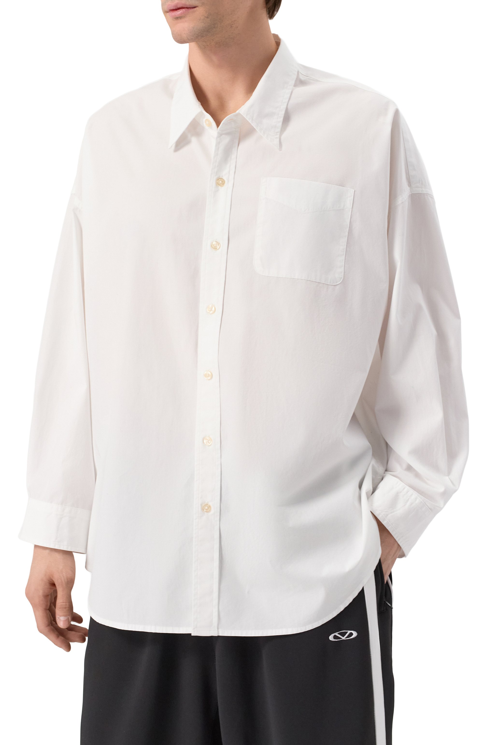 Хлопковая рубашка R13 белого цвета по цене 43850 руб., арт. R13W7469-001, фото 3 Хлопковая рубашка R13, арт. R13W7469-001, фото 3