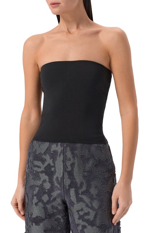 Хлопковый топ Brunello Cucinelli M0T1802B19 Чёрный  M0T1802B19 Фото 3