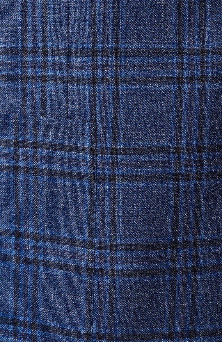 Мужской пиджак из шерсти и шелка CORNELIANI синего цвета, арт. 256018-2516200 | Фото 8 (Материал внешний: Шерсть; Рукава: Длинные; Драгоценные камни: Проставлено; Длина (для топов): Стандартные; Материал сплава: Проставлено; Случай: Повседневный; Пиджаки М: Приталенный; Стили: Кэжуэл; 1-2-бортные: Однобортные)