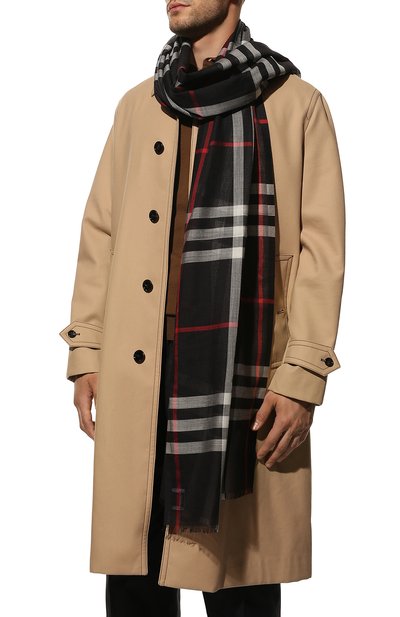 Шарф из шерсти и шелка BURBERRY, арт. 8015406, фото 2