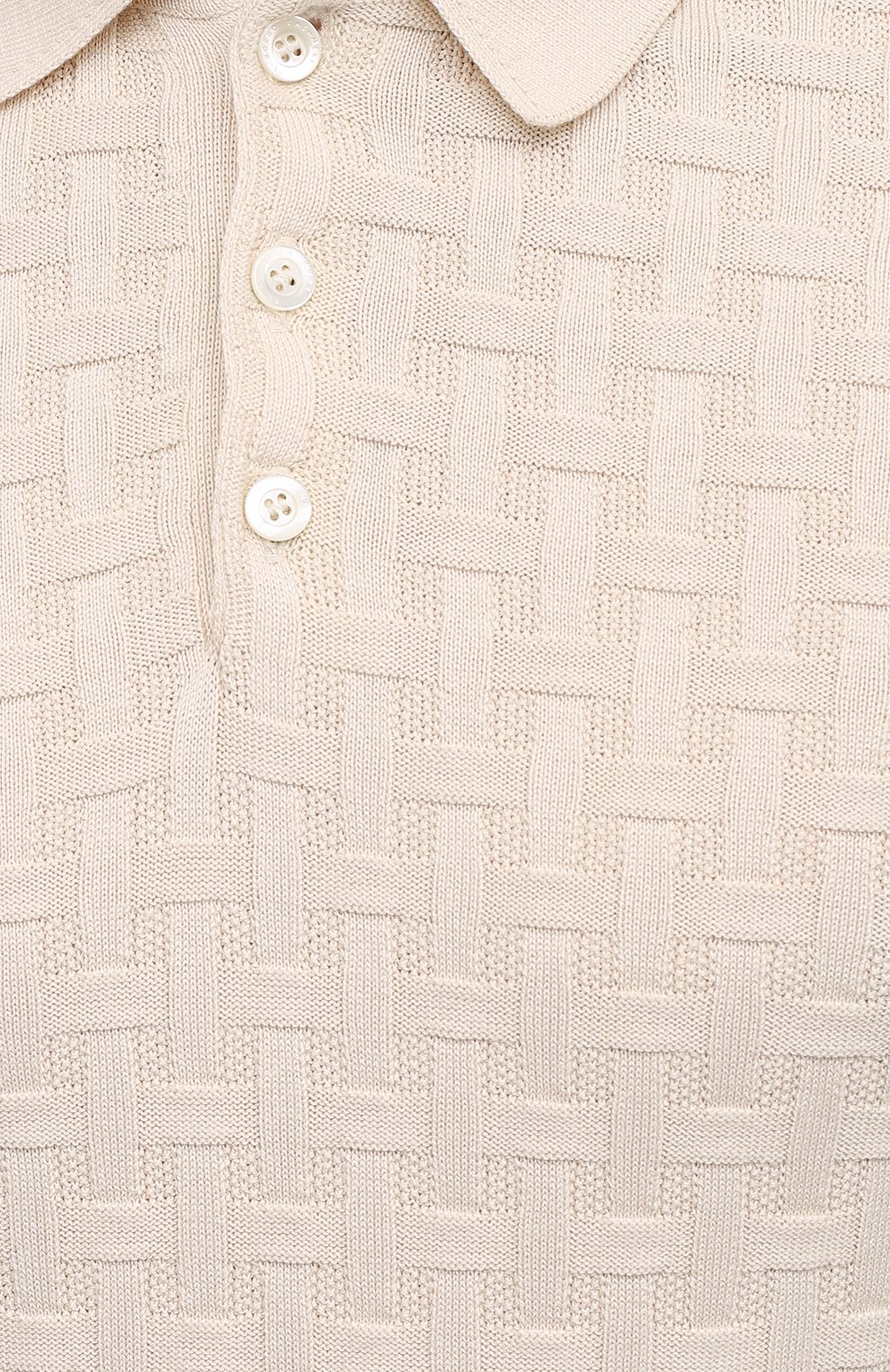 Поло из шелка и хлопка IL BORGO CASHMERE кремового цвета по цене 57350 руб., арт. 56-1991-01G0, фото 5 Поло из шелка и хлопка IL BORGO CASHMERE, арт. 56-1991-01G0, фото 5
