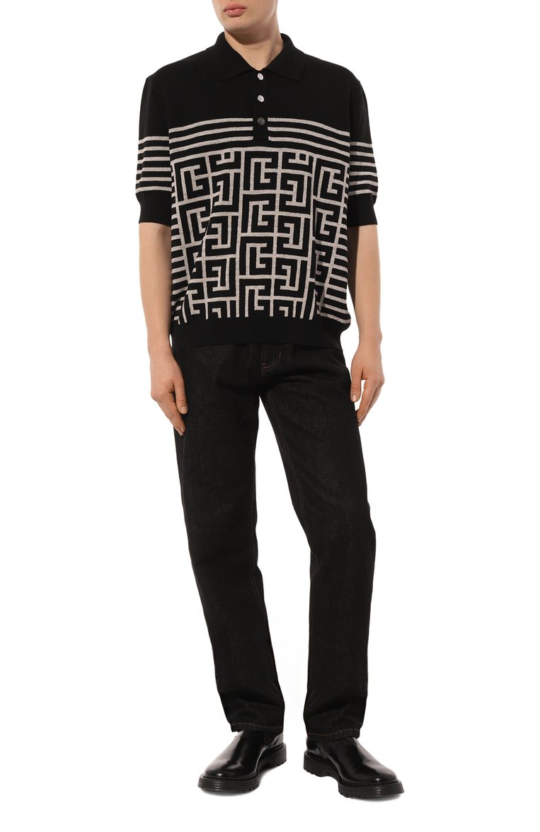 Поло из шерсти и льна BALMAIN, арт. AH1GB045KD54, фото 1