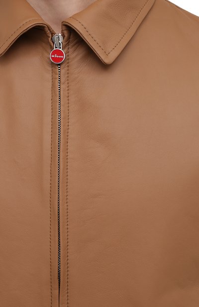 Кожаный бомбер KITON, арт. UW0898V07T83, фото 5