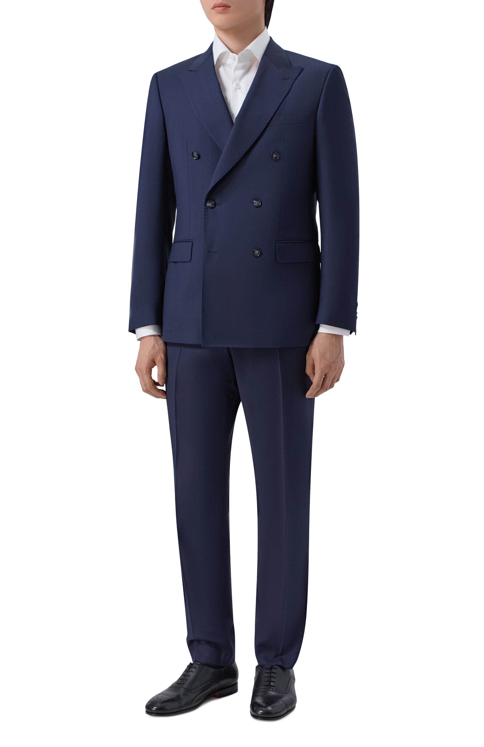 Шерстяной костюм BOSS темно-синего цвета по цене 89950 руб., арт. 50561841, фото 1 Шерстяной костюм BOSS, арт. 50561841, фото 1