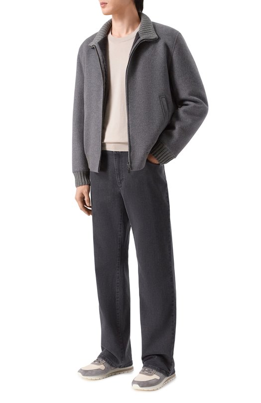 Хлопковый джемпер Brunello Cucinelli M2900100 Бежевый  M2900100 Фото 2