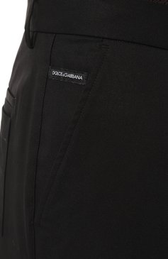 Мужские хлопковые брюки DOLCE & GABBANA черного цвета, арт. GVB6ET/FUFMJ | Фото 5 (Силуэт М (брюки): Чиносы; Длина (брюки, джинсы): Стандартные; Случай: Повседневный; Материал сплава: Проставлено; Материал внешний: Хлопок; Драгоценные камни: Проставлено; Стили: Кэжуэл)