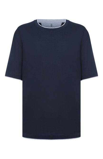 Мужская футболка из шелка и хлопка BRUNELLO CUCINELLI, арт. MH8367427W
