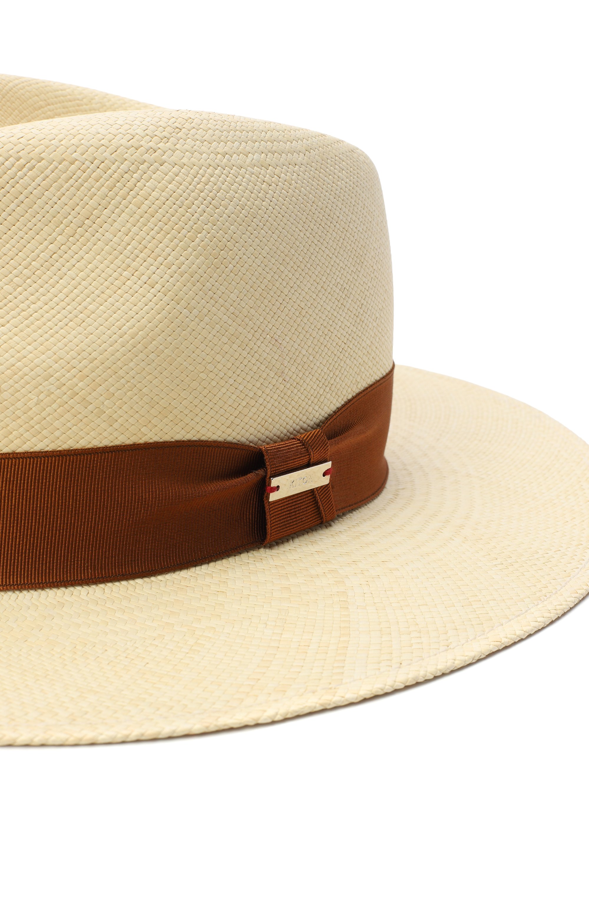 Соломенная шляпа KITON кремового цвета по цене 139500 руб., арт. D57765K0923D02, фото 3 Соломенная шляпа KITON, арт. D57765K0923D02, фото 3