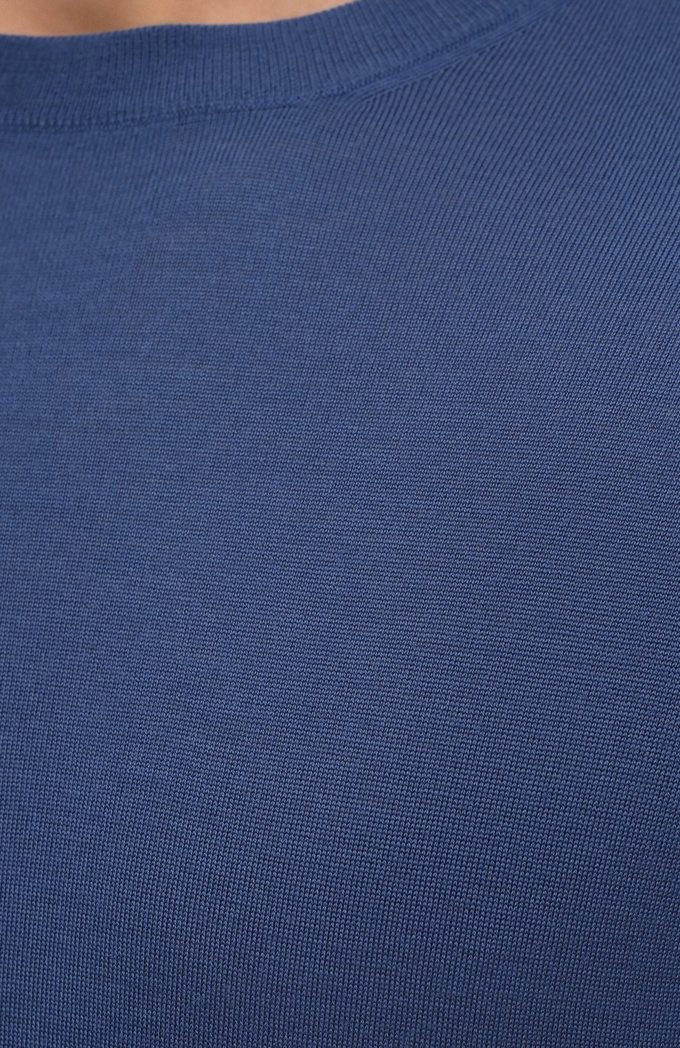 Джемпер из шерсти и кашемира BRUNELLO CUCINELLI синего цвета по цене 76500 руб., арт. M2400100, фото 5 Джемпер из шерсти и кашемира BRUNELLO CUCINELLI, арт. M2400100, фото 5