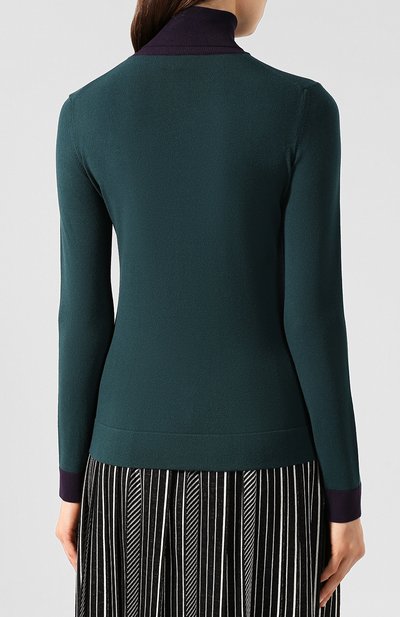 Водолазка из вискозы EMPORIO ARMANI зеленого цвета по цене 25800 руб., арт. 6G2MWZ/2M31Z, фото 4 Водолазка из вискозы EMPORIO ARMANI, арт. 6G2MWZ/2M31Z, фото 4