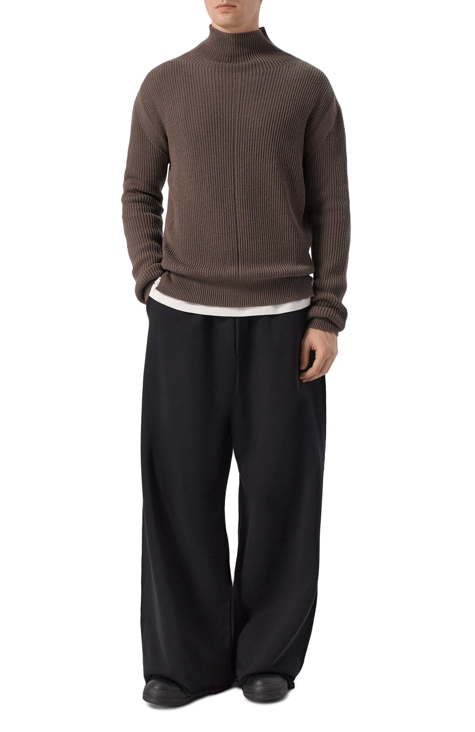 Шерстяной свитер RICK OWENS темно-коричневого цвета по цене 79950 руб., арт. RU02F4645/KWVH, фото 2 Шерстяной свитер RICK OWENS, арт. RU02F4645/KWVH, фото 2