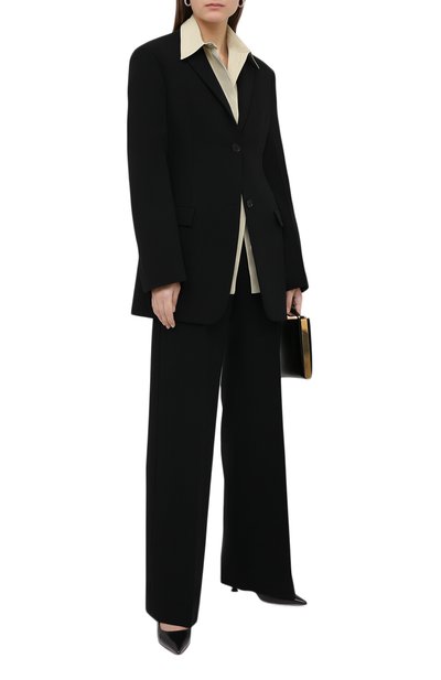 Шерстяной жакет JIL SANDER черного цвета по цене 242000 руб., арт. JSWR135310-WR201100, фото 2 Шерстяной жакет JIL SANDER, арт. JSWR135310-WR201100, фото 2