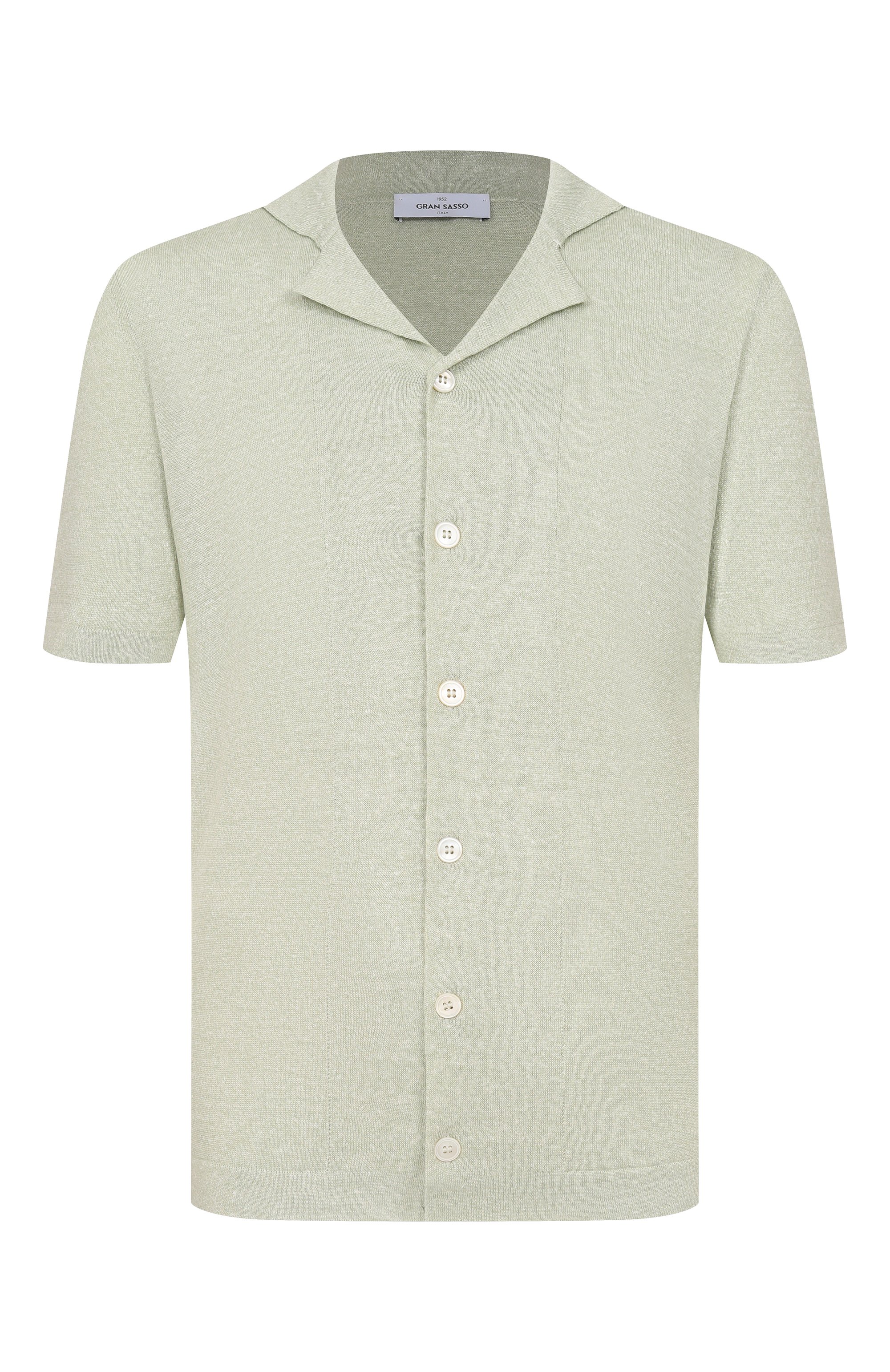 Рубашка изо льна и хлопка GRAN SASSO светло-зеленого цвета по цене 30850 руб., арт. 57184/18637, фото 1 Рубашка изо льна и хлопка GRAN SASSO, арт. 57184/18637, фото 1