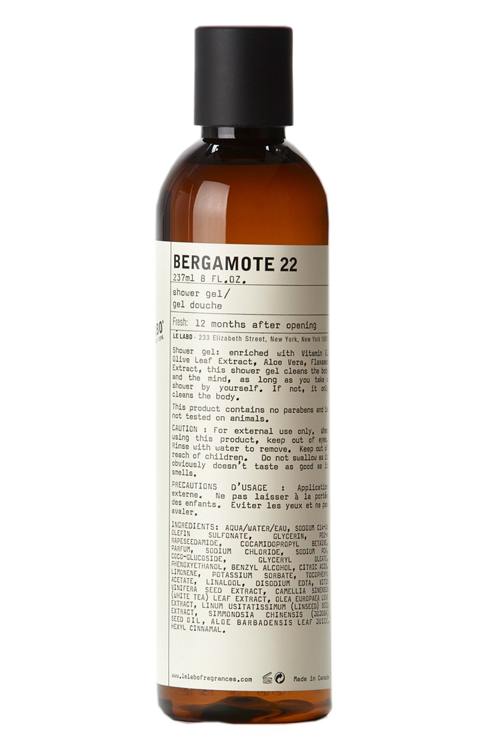 Гель для душа bergamote 22 (237ml) LE LABO, арт. 842185102991, фото 1