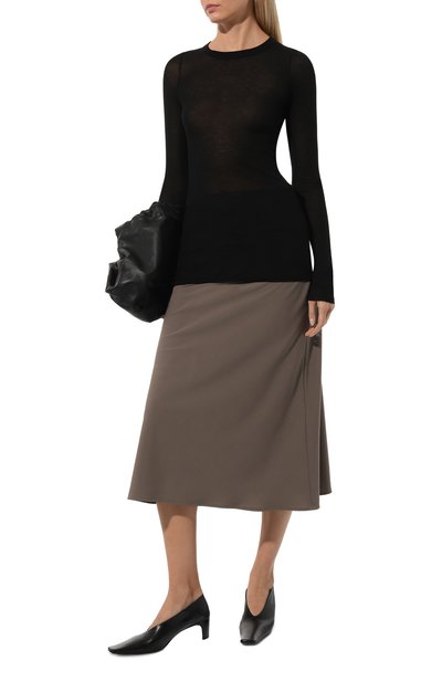 Пуловер из вискозы и шелка RICK OWENS черного цвета по цене 39050 руб., арт. RP02C1202/RC, фото 2 Пуловер из вискозы и шелка RICK OWENS, арт. RP02C1202/RC, фото 2