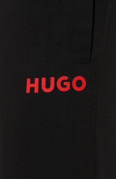 Мужские хлопковые домашние джоггеры HUGO черного цвета, арт. 50478929 | Фото 5 (Драгоценные камни: Проставлено; Материал сплава: Проставлено; Материал внешний: Хлопок; Длина (брюки, джинсы): Стандартные; Кросс-КТ: домашняя одежда)