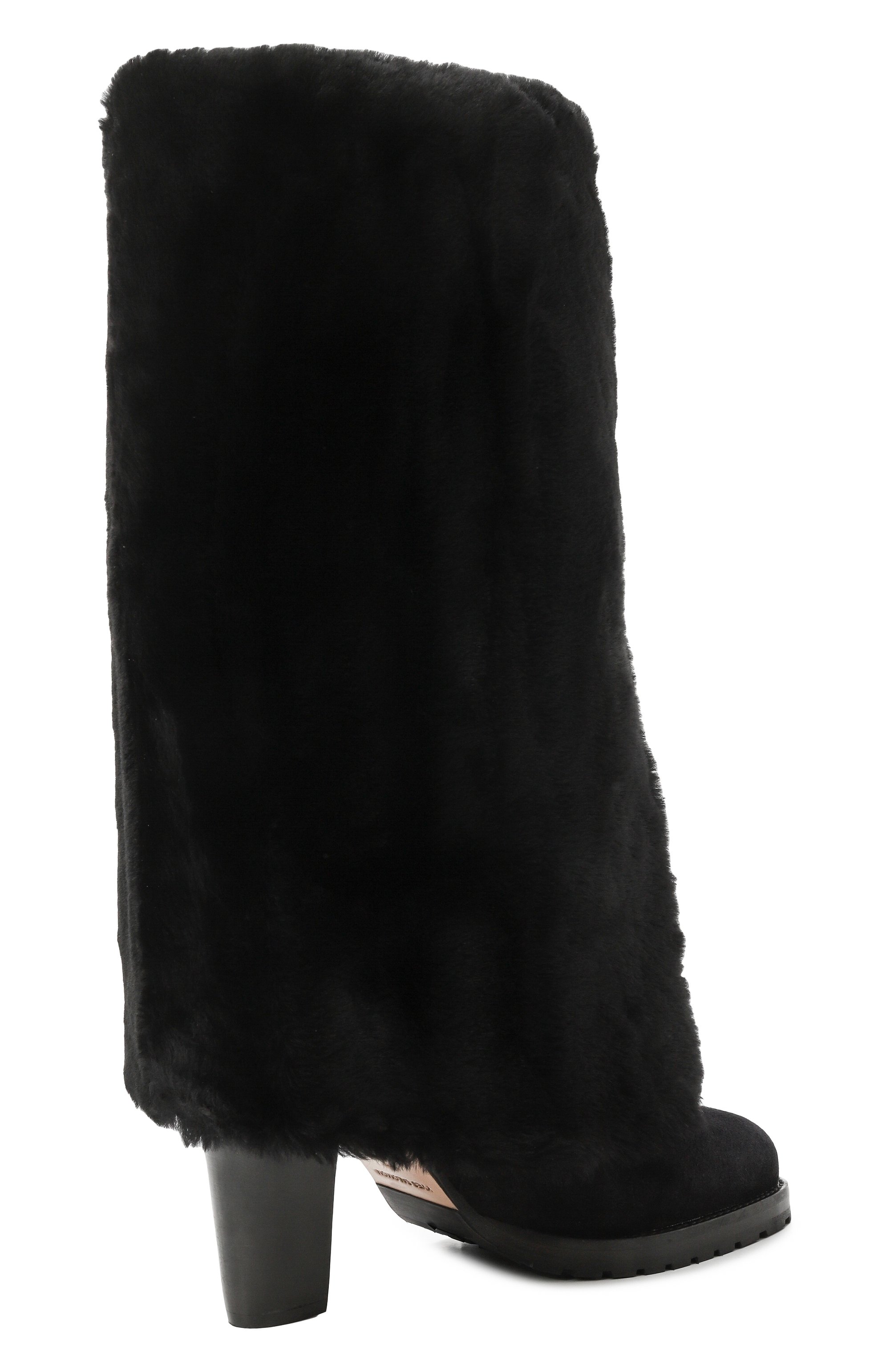 Сапоги из овчины YVES SALOMON черного цвета по цене 164500 руб., арт. 26WAC610XXMLCV, фото 5 Сапоги из овчины YVES SALOMON, арт. 26WAC610XXMLCV, фото 5