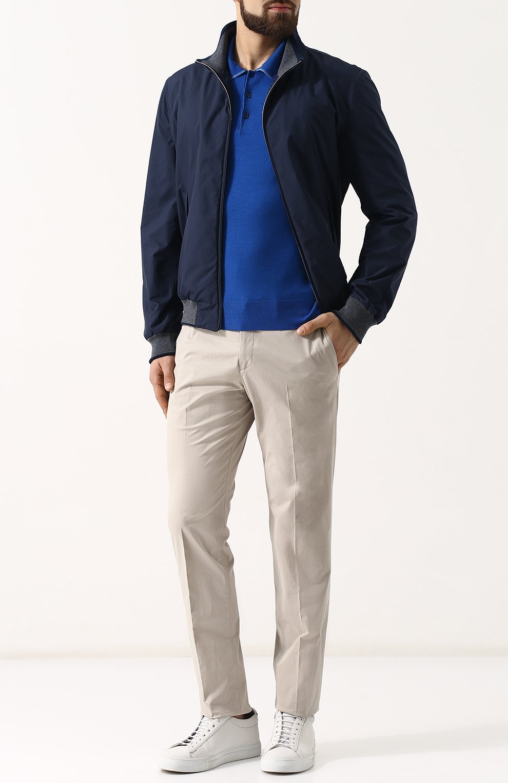 Шерстяное поло с короткими рукавами CANALI, арт. C0476/MK00512, фото 2