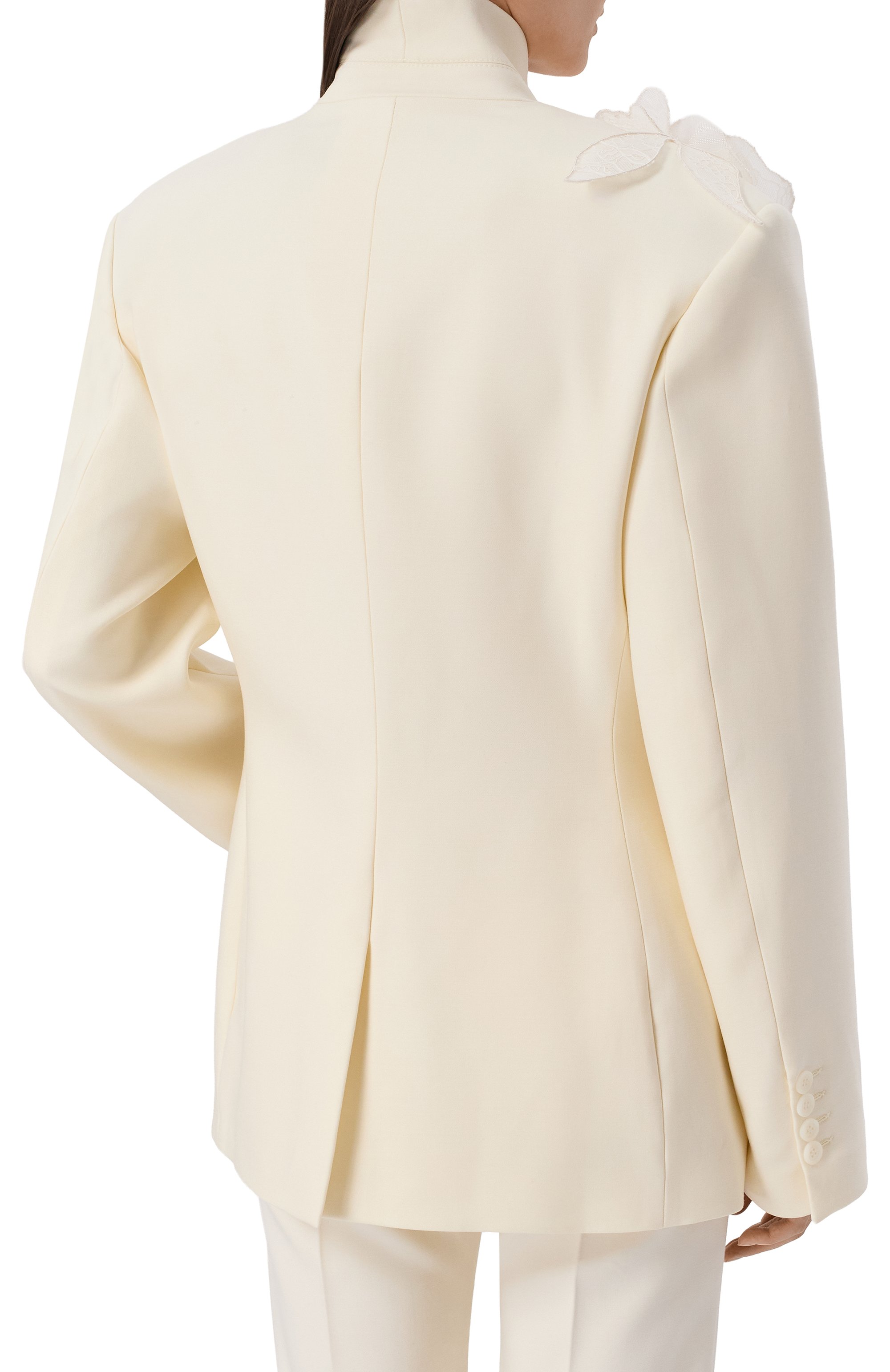 Шерстяной жакет DAVID KOMA кремового цвета по цене 483000 руб., арт. RE26DK98J, фото 4 Шерстяной жакет DAVID KOMA, арт. RE26DK98J, фото 4