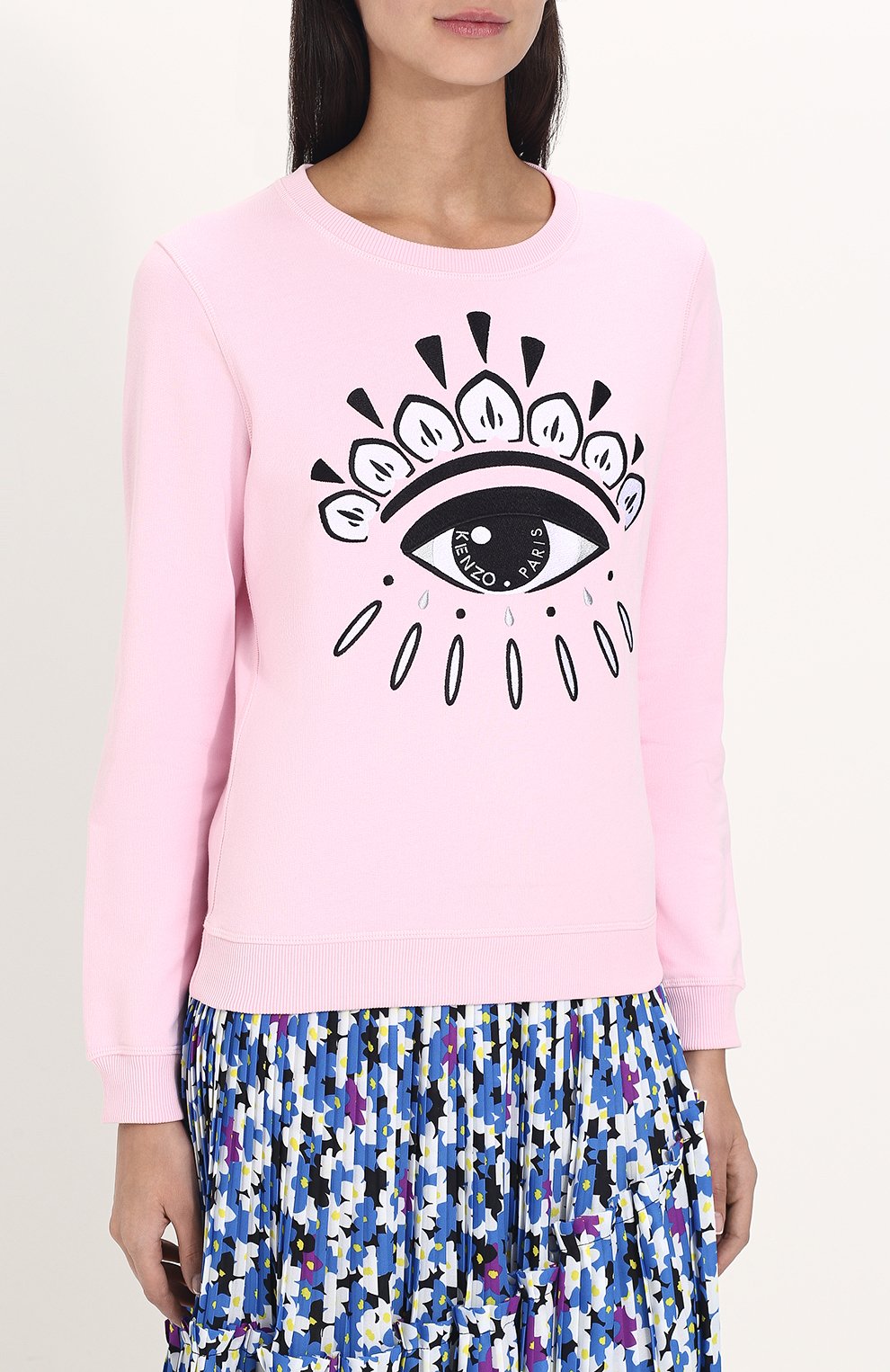 Хлопковый свитшот с контрастной вышивкой KENZO, арт. 2SW7104XI, фото 3