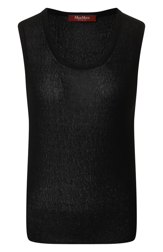 Топ из вискозы Max Mara Studio PED0NE Чёрный PED0NE