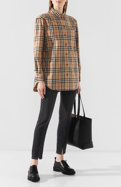 Хлопковая рубашка BURBERRY, арт. 8022797, фото 2