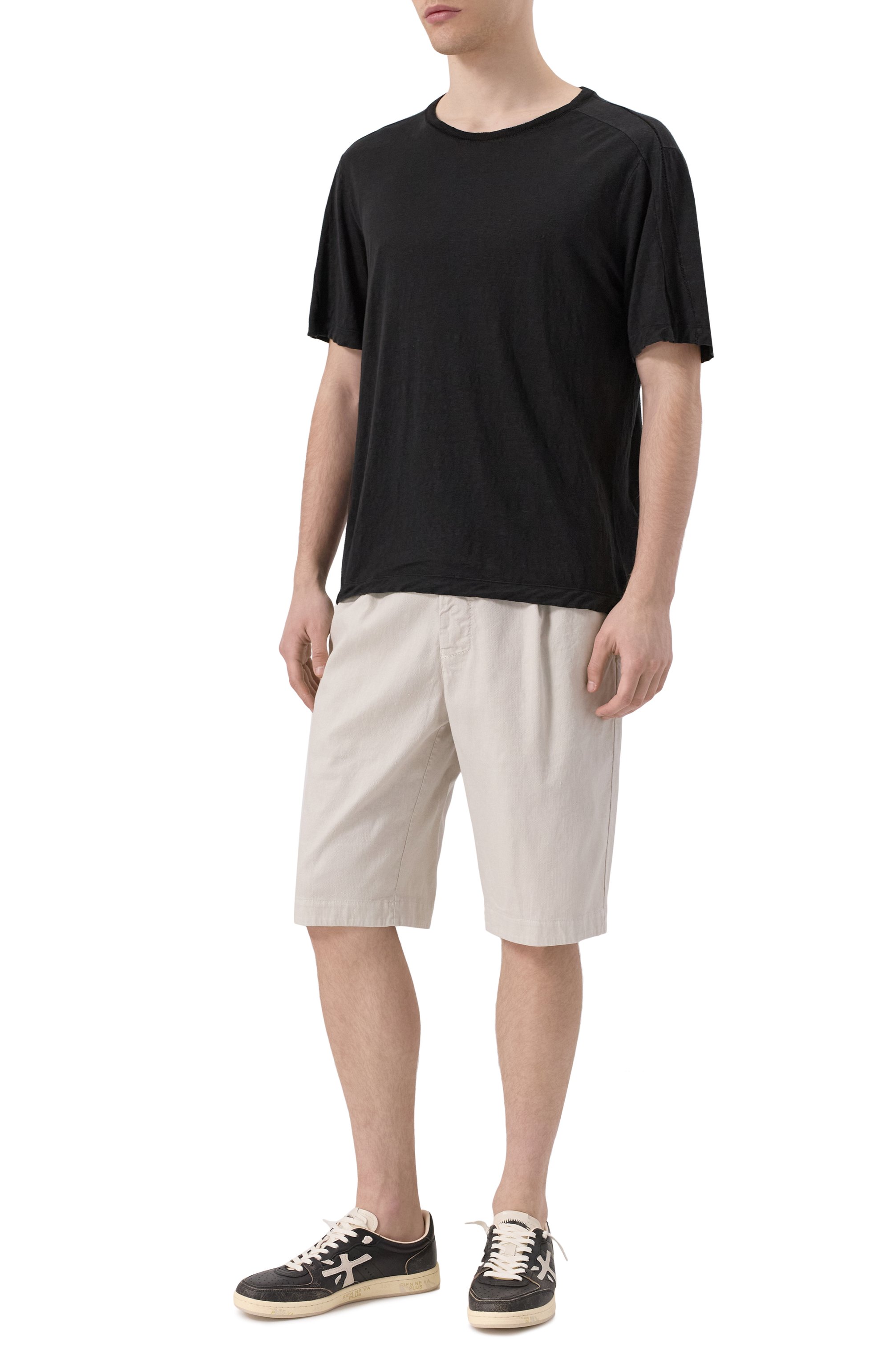 Шорты из хлопка и льна TRANSIT, арт. CFUTRZE142, фото 2