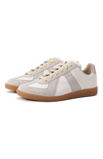 Женские кожаные кеды replica MAISON MARGIELA светло-серого цвета по цене 68950 руб., арт. S58WS0109/P1895 | Фото 1