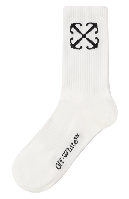 Хлопковые носки Off-White 0MRA080F23KNI0010410 Белый 0MRA080F23KNI0010410