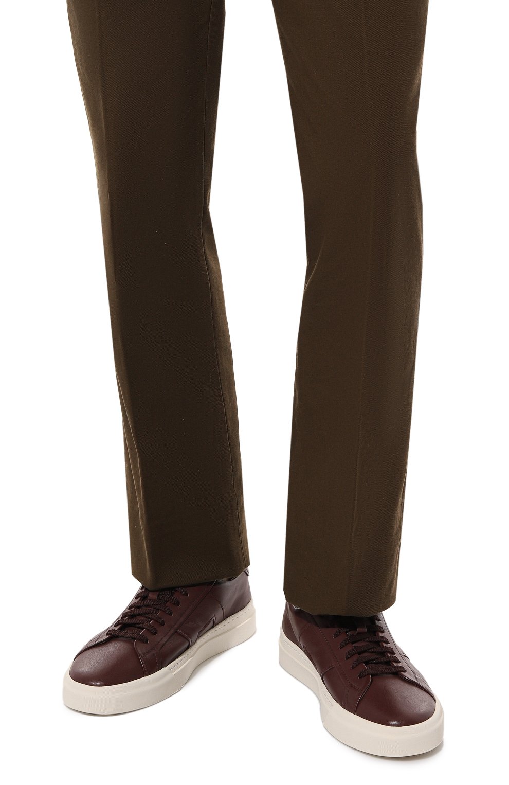 Кожаные кеды gloria SANTONI, арт. MBGT21779PNNGSL7I20, фото 3