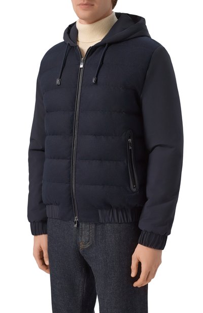 Утепленный бомбер CORNELIANI темно-синего цвета по цене 118000 руб., арт. 28L5U1/2A20112, фото 3 Утепленный бомбер CORNELIANI, арт. 28L5U1/2A20112, фото 3