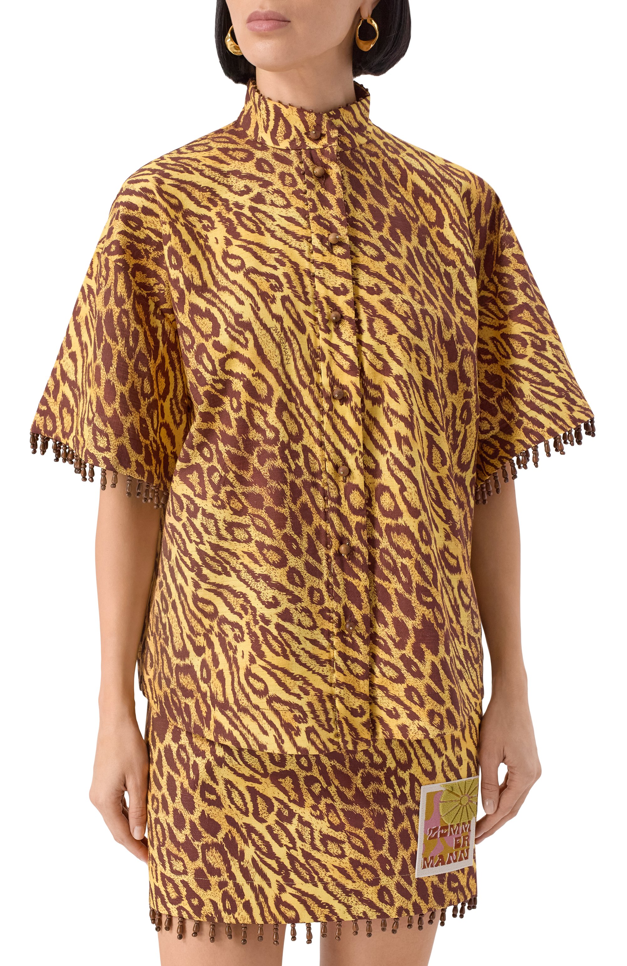 Хлопковая рубашка ZIMMERMANN, арт. 3780TSS254, фото 3