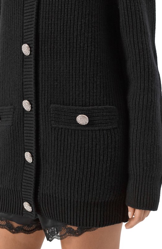 Шерстяной кардиган Dolce & Gabbana FXVCDZ/JDVF0 Чёрный  FXVCDZ/JDVF0 Фото 5