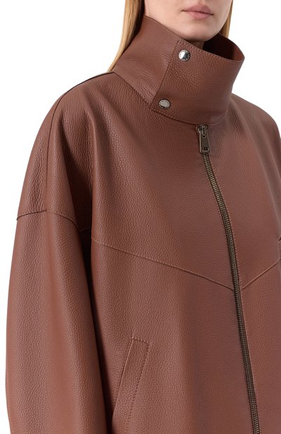 Кожаная куртка MASLOV коричневого цвета по цене 300300 руб., арт. Z017, фото 5 Кожаная куртка MASLOV, арт. Z017, фото 5