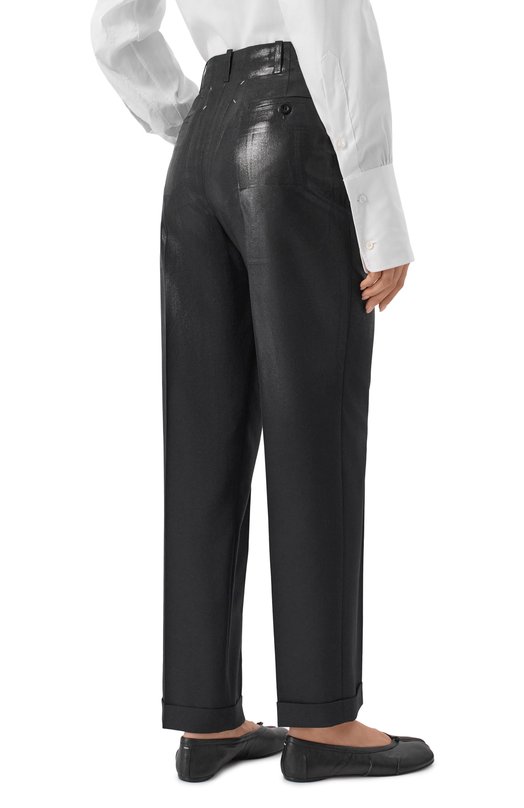 Шерстяные брюки Maison Margiela S51KA0614/M35745 Чёрный  S51KA0614/M35745 Фото 4