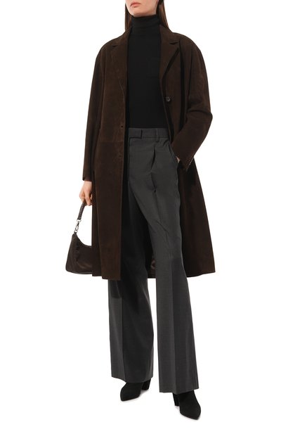 Замшевое пальто PRADA, арт. 56A018-1FEK-F0003, фото 2