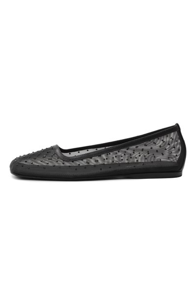 Текстильные балетки kiki MATTIA CAPEZZANI, арт. W461/RETE+NAPPA/BLACK BLACK STRASS, фото 4